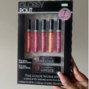 Glossy Pout 5 Lipgloss & 2 Lipstick Color Workshop New